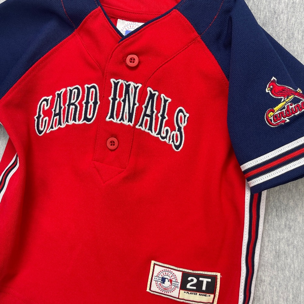 VTG St Louis Cardinals Albert Pujols Jersey 2T MLB Genuine Merchandise Red Navy